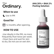 The Ordinary AHA 30% + BHA 2% Peeling Solution ordinary serum facial mask Serum 30ml