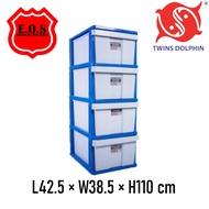 EOS Shop Twins Dolphin 4 Stage Plastic Drawer / Plastic Cabinet / Storage Cabinet
