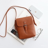 handphone sling bag First Layer Cowhide Leather Mobile Phone Bag Simple Artistic Casual Soft Leather Crossbody Shoulder