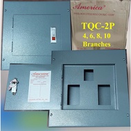 ◊✠America Panel Box TQC 2 Pole 4 6 8 10 Branches for Bolt On Breakers Electrical Panel Board Metal B