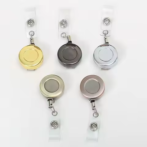 1pc Retractable Ski Pass ID Card Badge Holder Reel Pull Key Name Tag Card Holders for School Office 