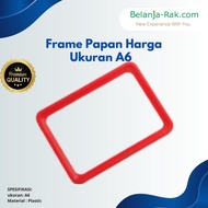A6 Red Plastic Frame for Store