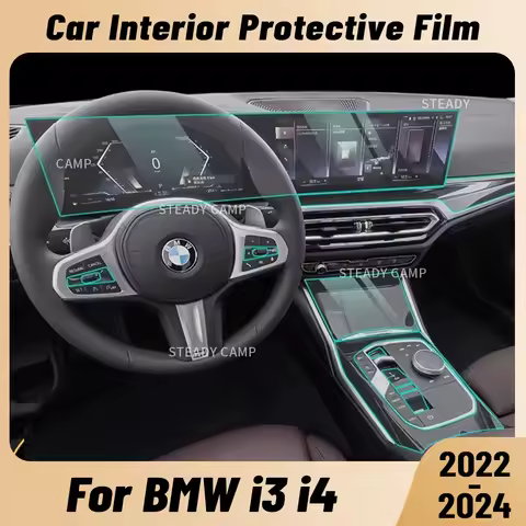Anti-scratch Car Interior Center Console Media Dashboard Navigation TPU Protector Film For BMW I3 I4
