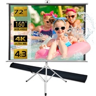 Projector Screen and Stand 72 inch Portable Movie Projection Screen with Tripod for Indoor Outdoor, 