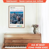 Wall paintings, Oil Paint, Chicago Wall Art, Chicago Poster, Chicago Photo, Chicago Wall Decor, Illi