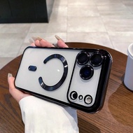 Magnetic Clear For IPhone 17 17 Air 17 Pro 17 Pro Max Case With Camera Lens Protector [Compatible Wi