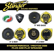 Speaker Oem Perodua by STINGER Plug & Play for Axia,Myvi,Alza,Bezza,Viva,Ativa,Aruz