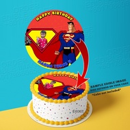 Printing EI Custom Image Superman Edible Image Print Cake Photo Icing Paper Birthday Sticker Kek Top