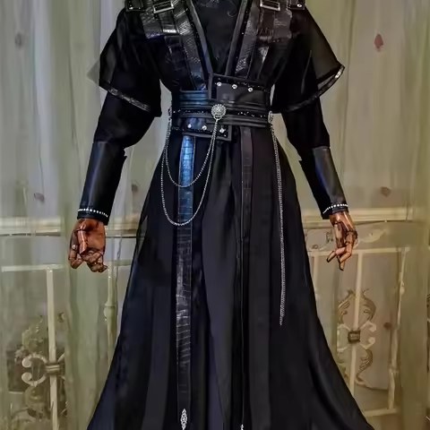 He Xuan Cosplay Costume Tian Guan Ci Fu Chang Geng Mo Ran Cosplay Costume Black Hanfu For Women Men