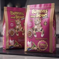 Button and bow 18kg PROMO [BUY 1 18kg  Free 1 100g] Makanan Kucing Super Premium /  Super Premium Ca
