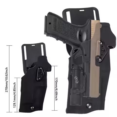 Tactical Universal Quick Release Gun Holster Pistol Carry Case 6354DO With X300 X300U Airsoft Weapon