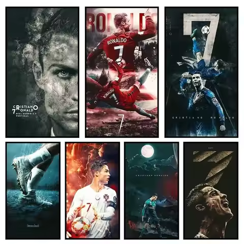 Football Star CR7 Ronaldo Poster Canvas Painting Painting Living Room Study Decoration Home Decorati