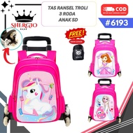 GIOBAGS 3-Wheel Trolley Bag for Elementary School Girls 6193