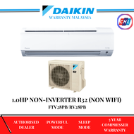 DAIKIN 1HP NON-INVERTER AIR CONDITIONING WITH GIN ION (SMART WIFI)  FTV28PB/RV28PB