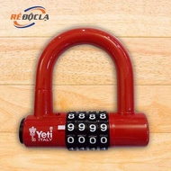 [HCM]Ổ Khóa số chính hãng Yeti chữ U L-701 Chính Hãng ( Đỏ Đen ) N003