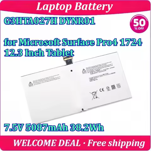 New G3HTA027H DYNR01 for Microsoft Surface Pro4 1724 12.3 Inch Tablet Laptop Battery 7.5V 5087mAh 38