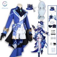 Genshin Impact Fontaine Furina/Focalors Cosplay Costume Furina Cosplay Dress Hat Wig Uniform Outfits