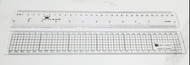 KING LIFE KR-30 30cm 塑膠透明直尺/30cm壓克力寬製圖尺透明格PASS (巴士NO.110943)