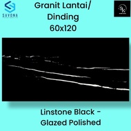 Granit lantai 60x120 Savona Gress Linstone Black - Glazed Polish