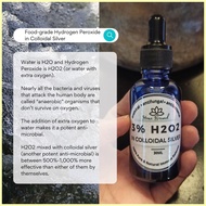 ✙✷ ∏ ♞3% Food-grade Hydrogen Peroxide in COLLOIDAL SILVER  (30ml)