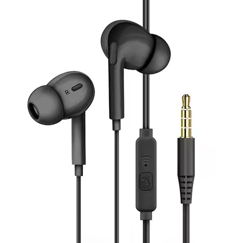 Universal Earphone 3.5mm Jack Wired Headphones With Microphone HiFi Stereo Earbuds Sports Headsets F
