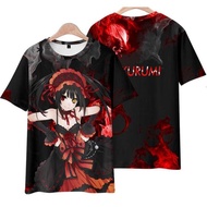 DATE A LIVE Tokisaki Kurumi Nữ diễn viên 3D Áo thun ngắn tay cho nam và nữ