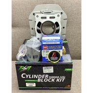 ESR MOTOR Y125z 125Z 125ZR 2T 57MM 59MM RACING BLOCK CYLINDER SET WITH PISTON ART & TOP & RING RED L