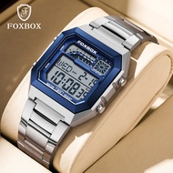 FOXBOX/New Style Square Watch Large Dial Student Watch Multifunctional Waterproof Luminous Electroni