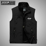 JEEP SPIRIT 1941 ESTD Mens Outdoor Photography Fishing Work Suit Quick Dry Tank Top Mens Fashion Lei
