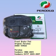 04491-67R02 PERODUA GENUINE PARTS FRONT BRAKE PAD KEMBARA, KEMBARA DVVT  ORIGINAL