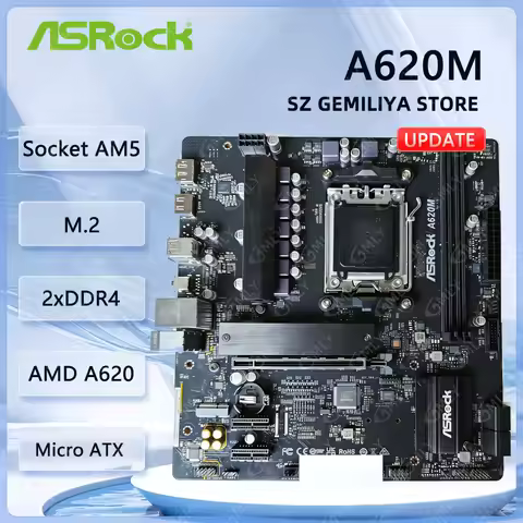ASROCK A620M Motherboard Socket AM5 DDR5 AMD A620 Micro ATX Gaming Motherboard support Ryzen 9700X 8