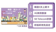 韓國 5日 4G LTE 無限上網卡 兔