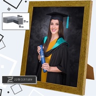 Solid Wood 8R 10R 12R A4 A3 Photo Frame | Picture Frame | Premium Quality | Vintage Gold Photo Frame