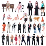Miniatures Painted 1/64 1/87 1/43 1/24 Movies Character Female Male Scene Accessories Props Figur