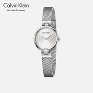 CK凯文克莱(Calvin Klein)Authentic 纯正系列手表 银色米兰风表带圆盘腕表石英女表 K8G23126