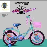 Sepeda Anak Perempuan 16 inch 18 inch UNITED JOYFULL Sepeda Keranjang