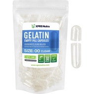 XPRS Nutra Size 00 Empty Capsules - 100 Count Empty Gelatin Capsules - Empty Pill Capsules - DIY Cap