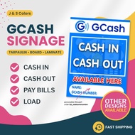 GCash Cash In Cash Out and Load Tindahan Business Tarpaulin Laminated Board Signage