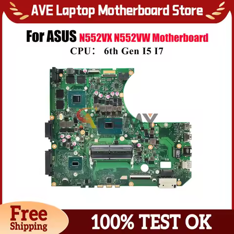 N552VW Laptop Motherboard For ASUS ROG N552VX N552VW N552V Notebook Mainboard With I5 I7 CPU 100% te
