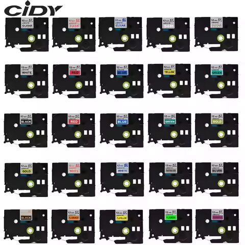 CIDY tz-231 laminated tz231 tz 231 12mm Black on white label Tape for p-touch printer PT-E500W PT-E1
