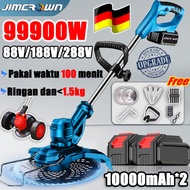 ⚡Kualitas jerman⚡JIMCRWN mesin pemotong rumput  2 Baterai 288V Alat mesin potong rumput mesin rumput