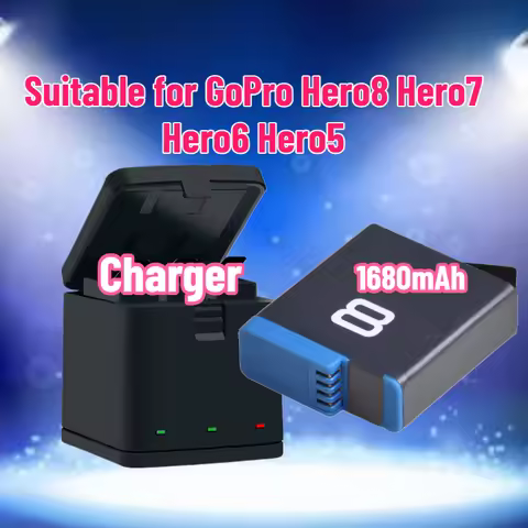1680mAh Camera Battery Suitable for GoPro Hero8 Hero7 Hero6 Hero5 Batteries Balck for Gopro 8 7 6 5 