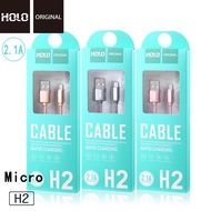 HOLO H2 fast charging, high speed transmissionสายชาร์ทUSB（sam/iphone/type-c）