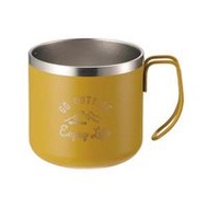 CAPTAIN STAG（鹿牌）MONTE 雙層不鏽鋼馬克杯350ml 黃色 UE-3434