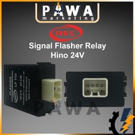 REC 100% Thailand Authentic Signal Flasher Relay Double Signal Relay Hino 24V 6Pin
