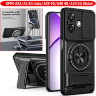 Casing Rotate for OPPO A3X A3 5G India Case for OPPO A3 A40 A3X 4G A60 5G Global Magnetic Ring Stand