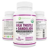 Max Absorption USDA Organic Milk Thistle Potent 5:1 Concentrated Extract (2000mg Strength) & Organic