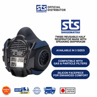 SHIGEMATSU Half Face Double Valve Reusable Respirator with Speaking Diaphragm TW08S