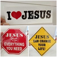 MERAH Yeraya Spiritual Stickers Red Yellow Signs I Love Jesus spiritual stickers children's stickers