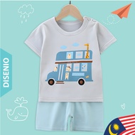 CLEARANCE [80,90]6M-4Y kids clothes set short sleeves T-shirt+pants / boys & girls / baju kanak-kana